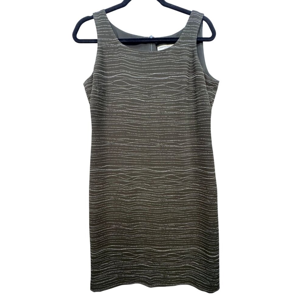 Josephine Chaus Collection Womens Shift Dress Size 6 Olive Sleeveless Workwear